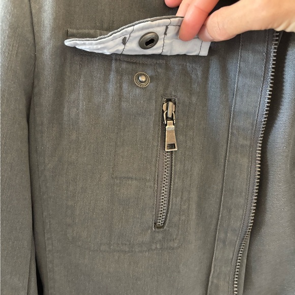 INC International Concepts Men’s Gray Denim Utility Military Jacket 100% Cotton - Picture 6 of 11